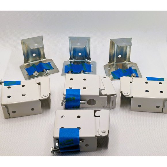 Blinds Side Mounting Bracket Set Window Treatment Brackets 2" with Screws White - Picture 3 of 7